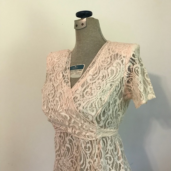 True Vintage Sheer Lace Dress S - Picture 2 of 8
